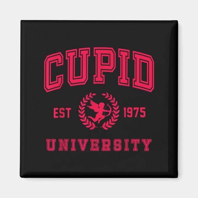 Cud University Cute Cherub Valentines Day Crest  Magnet (Front)