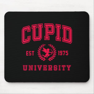 Cud University Cute Cherub Valentines Day Crest  Mouse Pad