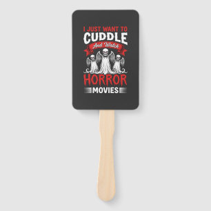 Cuddle and Watch Horror Movies Skeleton Halloween  Hand Fan