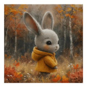 Cuddle Bunny Charm: A Bit of Whimsy Bunny Poster