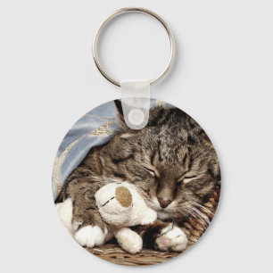 cuddle cat keychain