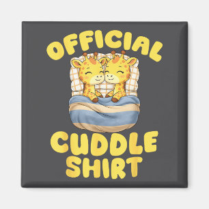 Cuddle Cute Giraffes Couple Valentine's Day Magnet