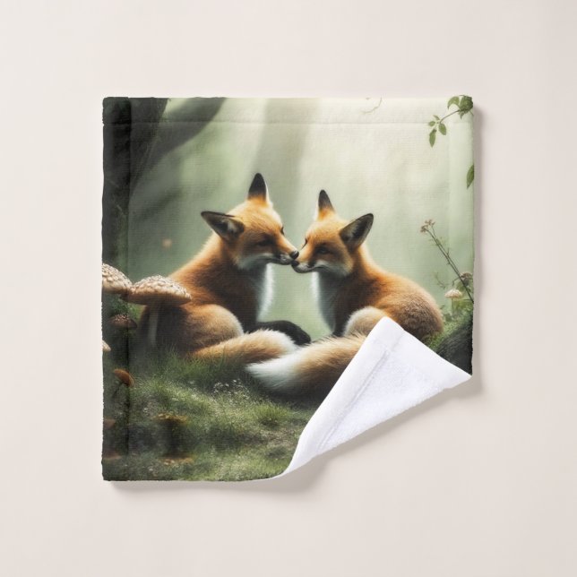Cuddle Fox dans la forêt de Misty (Gant de toilette)