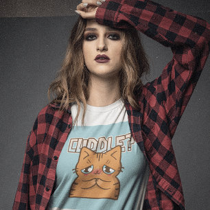 CUDDLE GINGER CHAT FUNNY CUTE T-SHIRTS