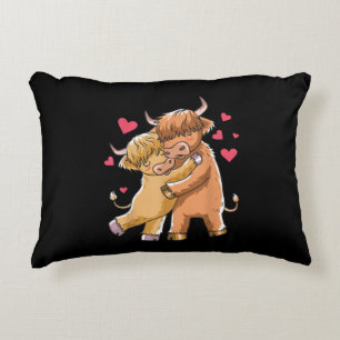 Cuddle Highland Cattle Scottish Cow Farmers Gift Accent Pillow