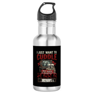 Cuddle Horror Movies Halloween Skulls Retro Tv Mon 532 Ml Water Bottle