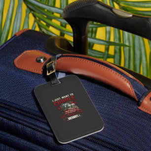 Cuddle Horror Movies Halloween Skulls Retro Tv Mon Luggage Tag