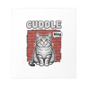 Cuddle King Vintage Cat Shirt Design_1 Notepad