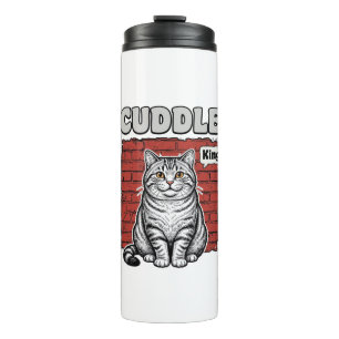 Cuddle King Vintage Cat Shirt Design_1 Thermal Tumbler
