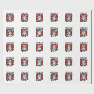 Cuddle King Vintage Cat Shirt Design_1 Wrapping Paper