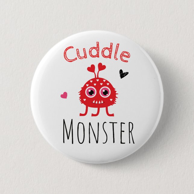 Cuddle Monster 2 Inch Round Button (Front)