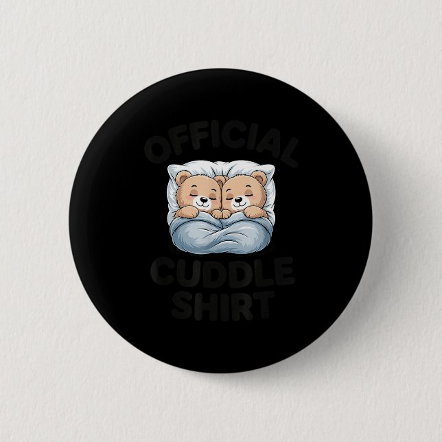 Cuddle Official Bear Sleepwear Teddy 2 Inch Round Button (Front)