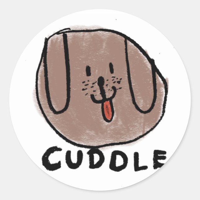 Cuddle puppy sticker (Front)