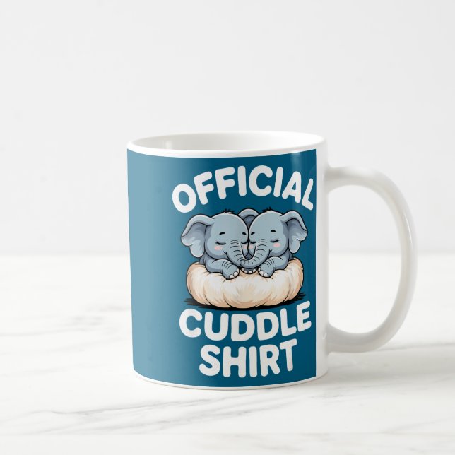 Cuddle Shirt Cute Baby Elephant Snuggle  Coffee Mug (Right)