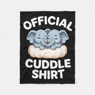 Cuddle Shirt Cute Baby Elephant Snuggle  Fleece Blanket