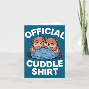 Cuddle Shirt Cute Beavers Snuggling  Card