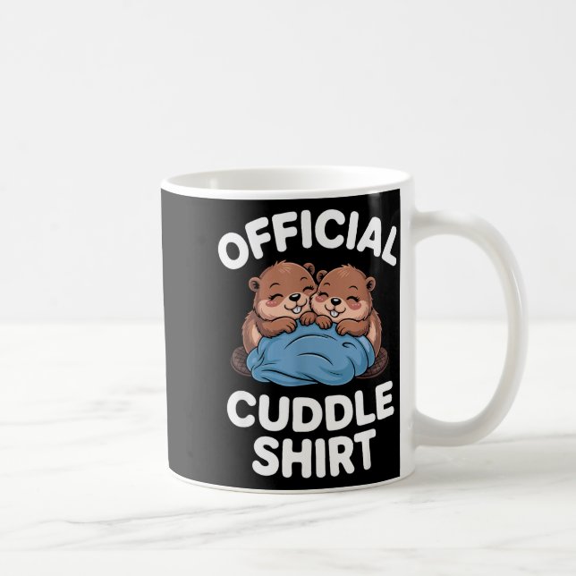 Cuddle Shirt Cute Beavers Snuggling  Coffee Mug (Right)