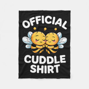 Cuddle Shirt Cute Bees Funny Cozy Couple  Fleece Blanket