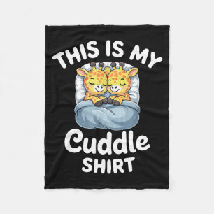 Cuddle Shirt Cute Giraffes Funny Cozy  Fleece Blanket