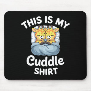 Cuddle Shirt Cute Giraffes Funny Cozy Mouse Pad