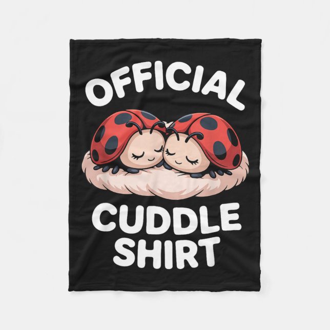 Cuddle Shirt Cute Ladybug Couple Cozy  Fleece Blanket (Front)