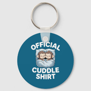 Cuddle Shirt Cute Sleepy Monkey Couple  Keychain