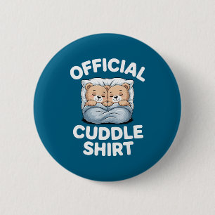 Cuddle Shirt Cute Teddy Bear Sleepwear  2 Inch Round Button