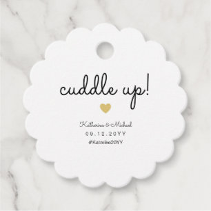 Cuddle Up Winter Wedding Blanket or Shawl Favour Tags