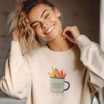 Cuddle Weather Watercolor Fall Leaves Autumn  Sweatshirt<br><div class="desc">Get ready to cuddle up in style with our personalizable "Cuddle Weather" design, perfect for the fall season! This sweatshirt is an ideal gift for couples, friends, and family, embracing the warmth and coziness of autumn. The exquisite design showcases a beautiful watercolor and rustic-style depiction of a mugful of vibrant...</div>