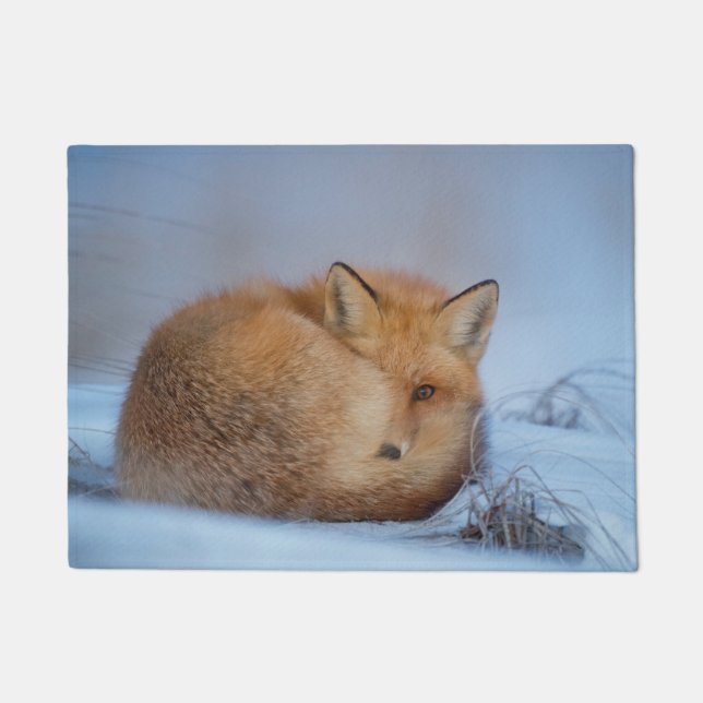Cuddled Fox doormat (Front)
