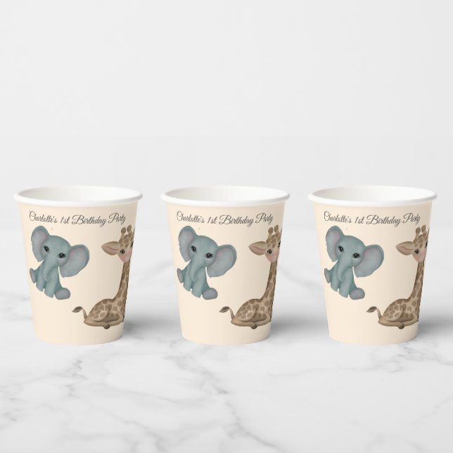 Cuddles 1st Birthday Party Paper Cups (Multi)