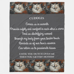 Cuddles Poem Fleece Blanket