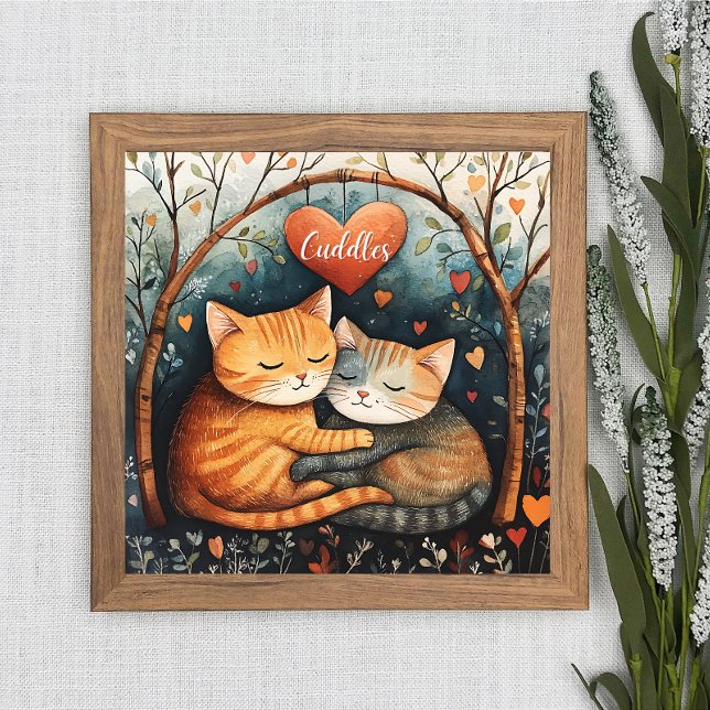 Cuddles Snuggles and Kitty Love Poster Wall Art  (Creator Uploaded)
