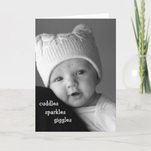 Cuddles, Sparkles, Giggles baby card