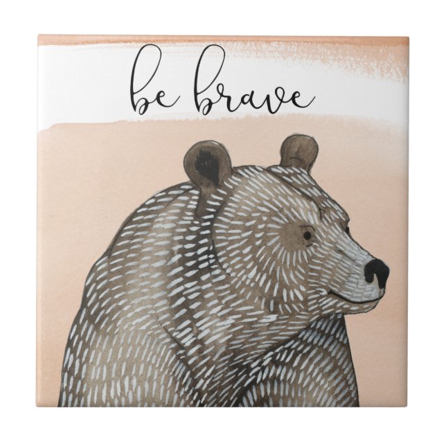 Cuddlies Bear | Be Brave Tile (Front)