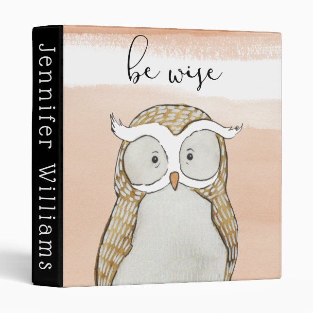 Cuddlies Owl | Be Wise Binder (Front/Spine)