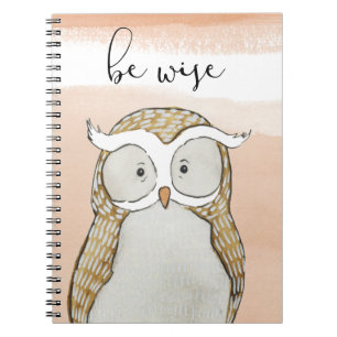 Cuddlies Owl   Be Wise Notebook
