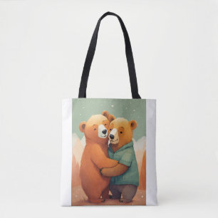 "Cuddling Bears in Love - Cute and Cozy bag