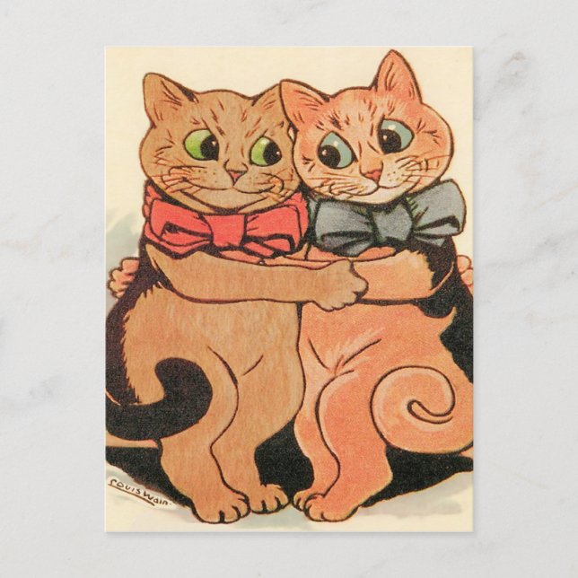 Cuddling Cats Postcard (Front)