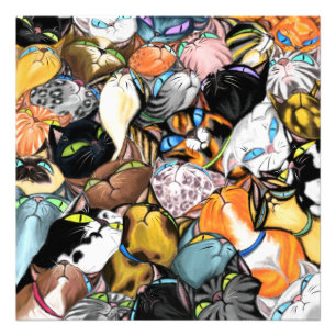 Cuddling Cats Poster