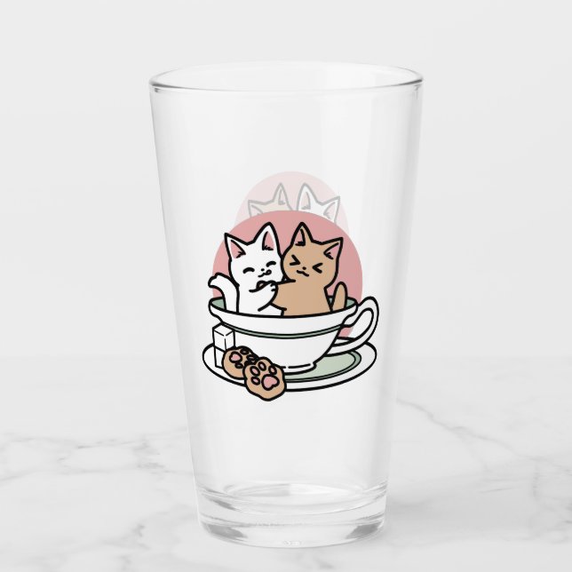 Cuddling Kitties in a Cup - Adorable Tea Time (Front)
