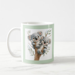 Cuddling Koala Bears In Tree, BFF, Personalized Coffee Mug