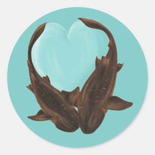 Cuddling Nurse Sharks Classic Round Sticker