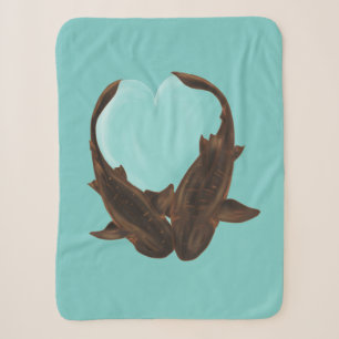 Cuddling Nurse Sharks Sherpa Blanket