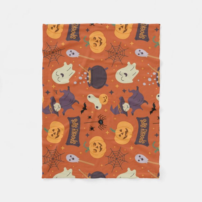 cuddly baby fleecedecke - Halloween design 💕 Fleece Blanket (Front)