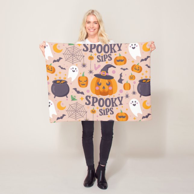 cuddly baby fleecedecke - Halloween design Fleece Blanket (In Situ)