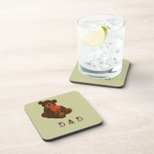 Cuddly Bear Dad Coasters