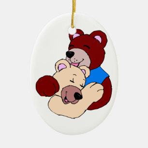 Cuddly Bears Ceramic Ornament