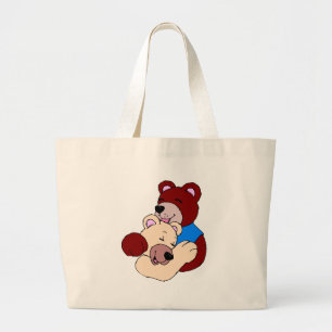 Cuddly Bears Large Tote Bag