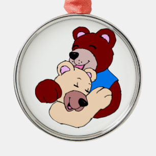 Cuddly Bears Metal Ornament